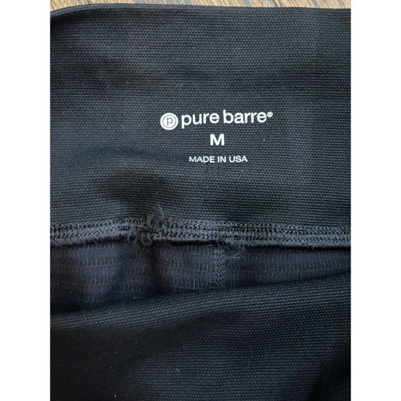 Pure Barre Medium Black Striped Compression Athletic Leggings New (No Tags). - Picture 5 of 7